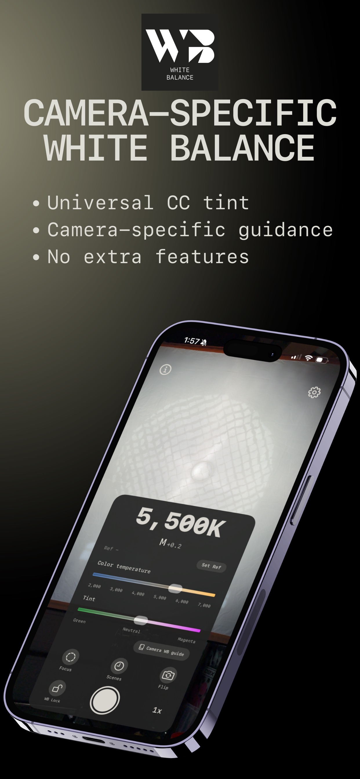 CINE WHITE BALANCE screenshot 1