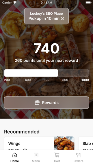 Luckey's BBQ Place iPhone screenshot 1 - Food & Drink app