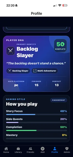 Checkpoint Game Tracker screenshot 2