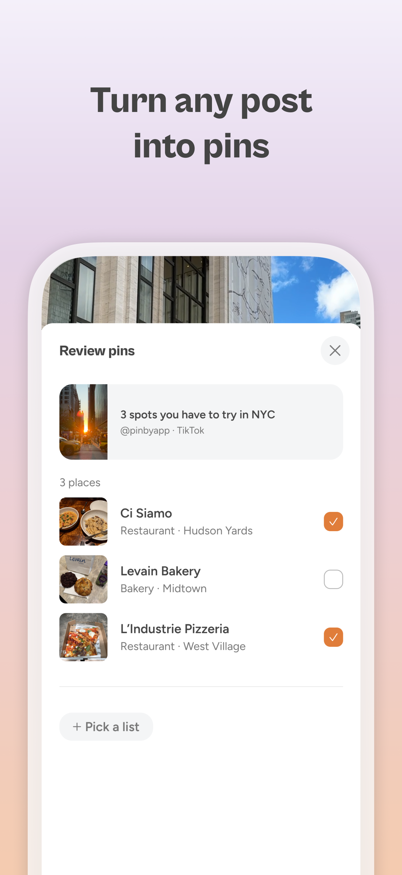 Pinby: Travel & Food Map screenshot 2