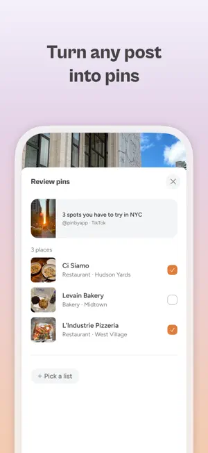 Pinby: Travel & Food Map screenshot 2