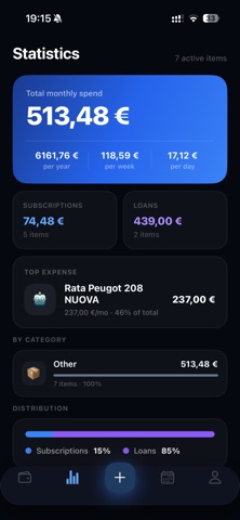Rata - Tracker Abbonamenti screenshot