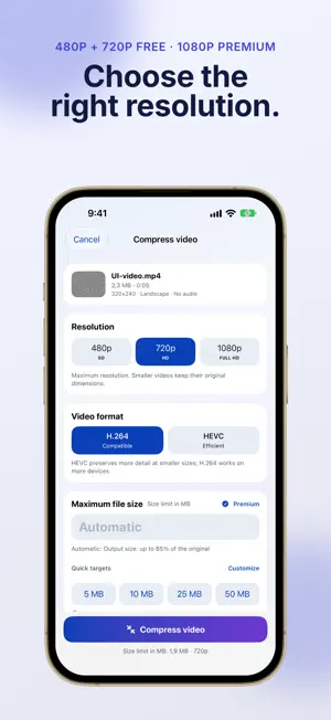 Video Compressor: Resize MB screenshot 4