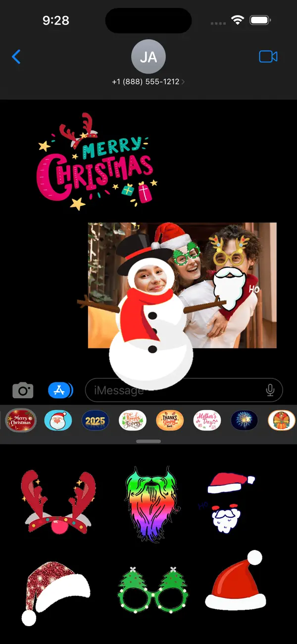 Screenshot #2 pour Christmas Disguises Stickers