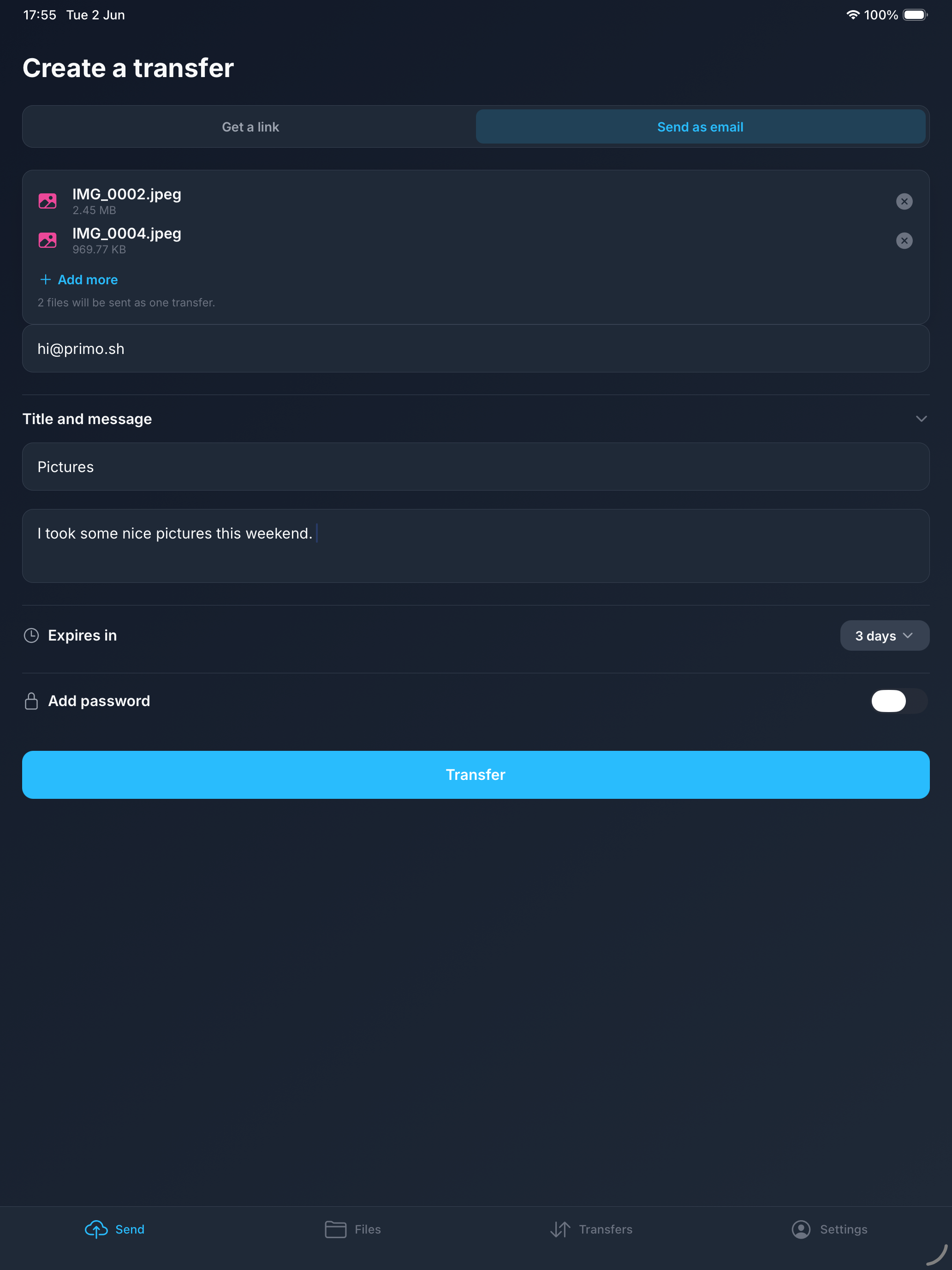 FileFast: File Transfer