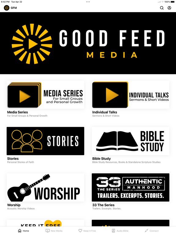 Good Feed Media iPad screenshot 1 - Education app