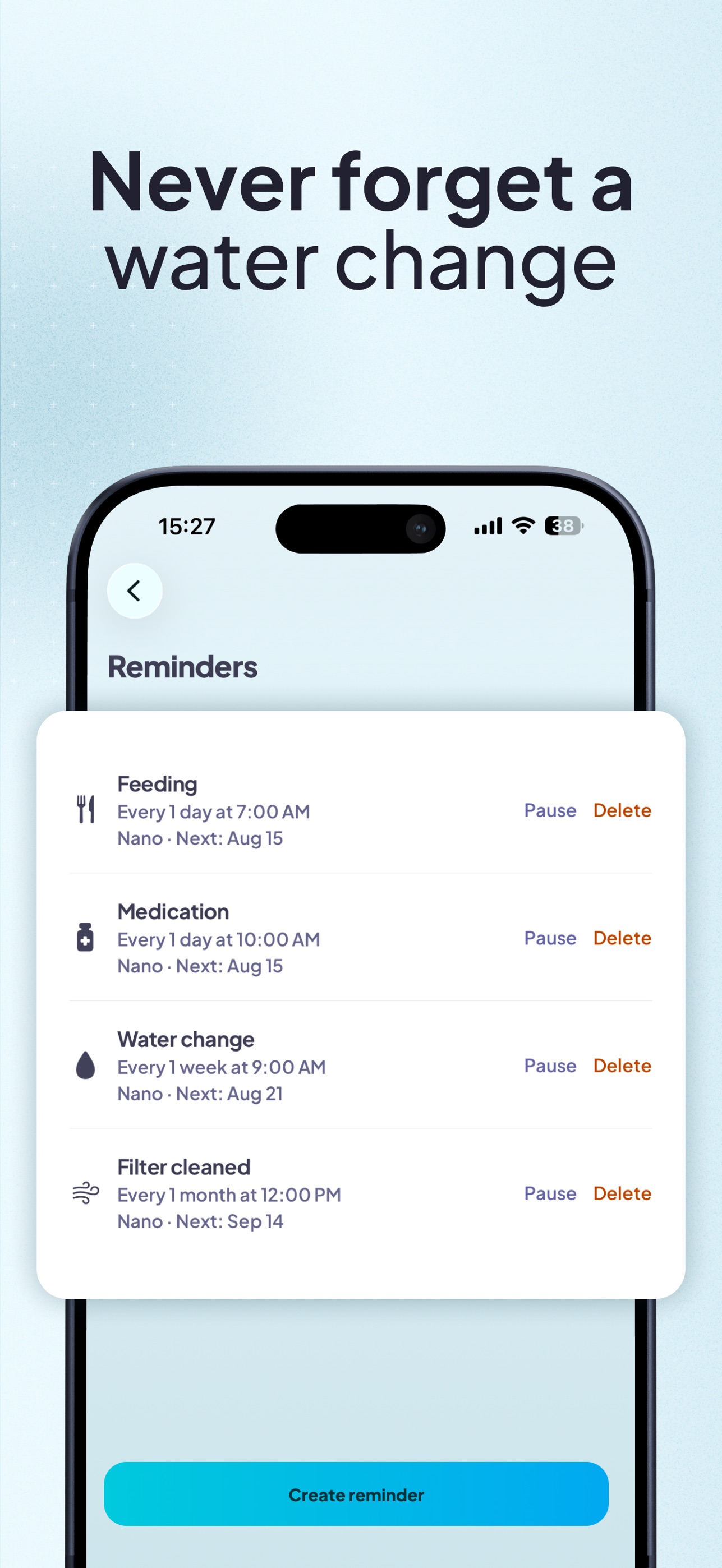 Screenshot 5 of Aquarium Care Tracker - Danio
