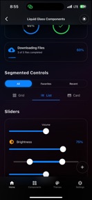 Flutter Liquid Glass Kit screenshot