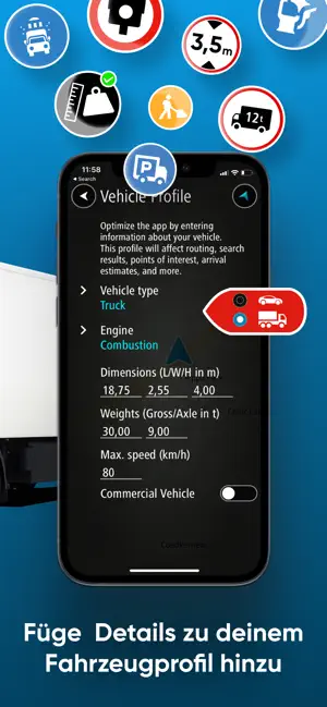 TomTom GO Expert: Lkw Navi iPhone screenshot 2
