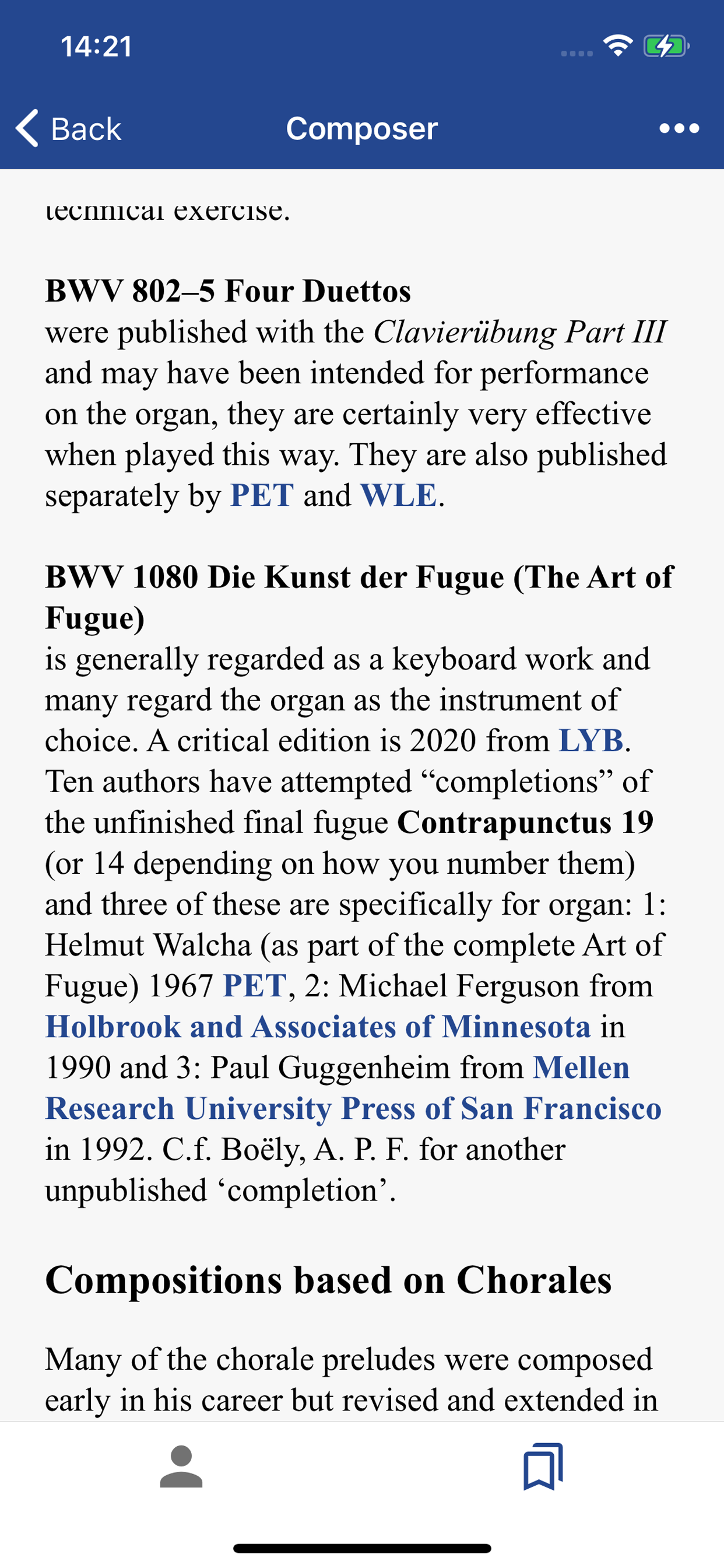 A Directory of Organ Composers