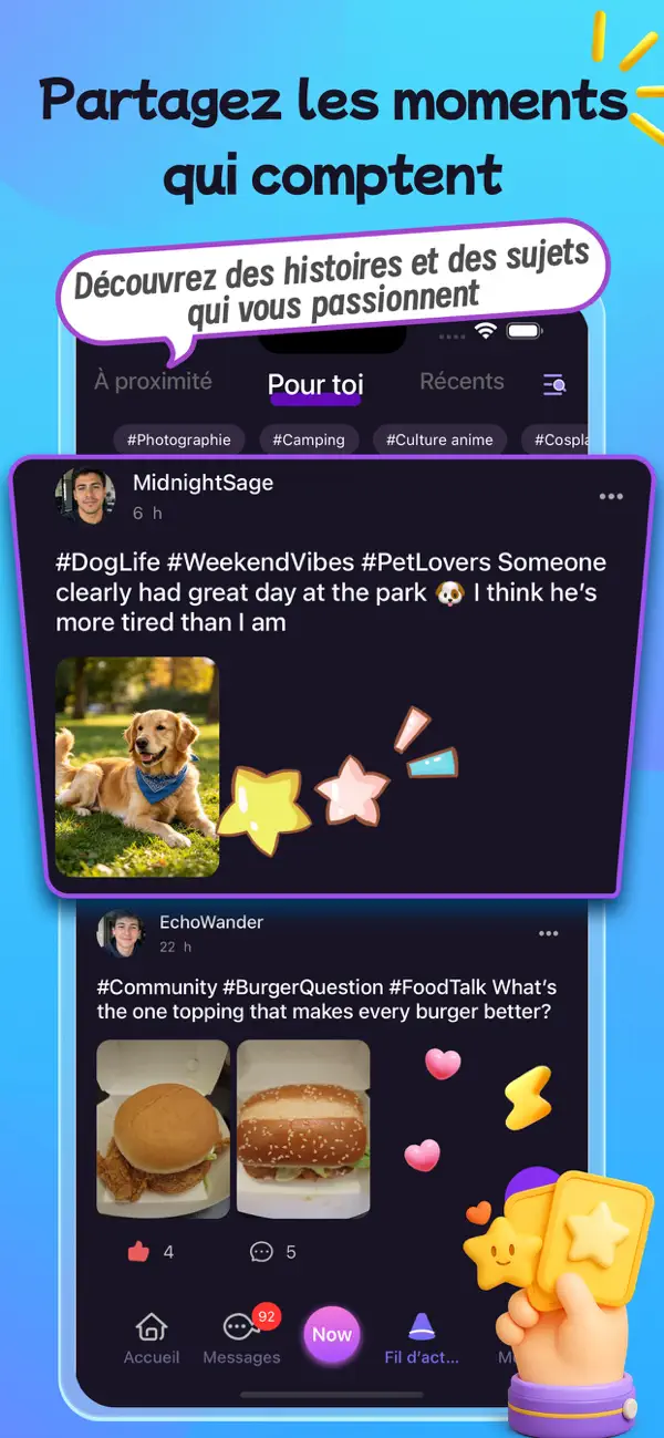 Screenshot #3 pour Rencontres, Tchat, Dating app