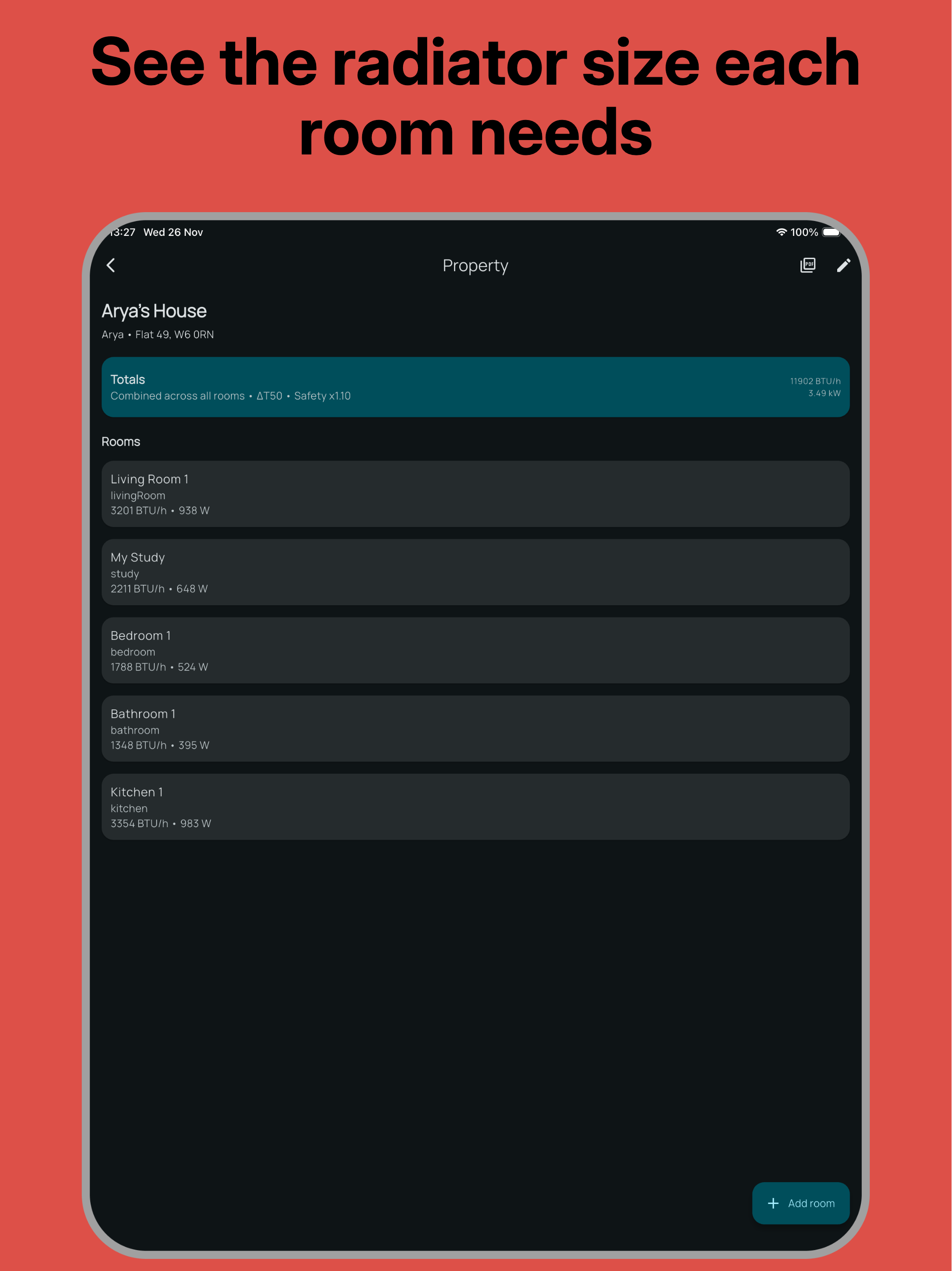 Radisize: Radiator Calculator