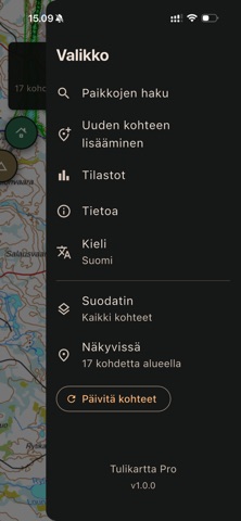 Tulikartta Pro のスクリーンショット