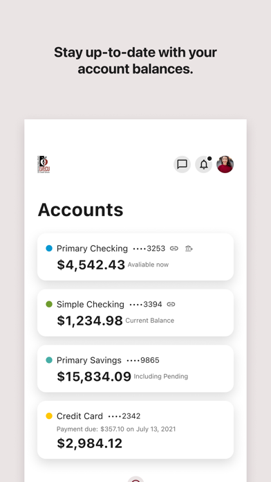 LVECU Mobile Access Screenshot