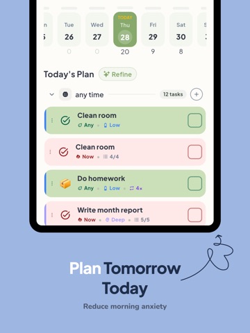 ZoBud: Daily Planner & Energy iPad screenshot