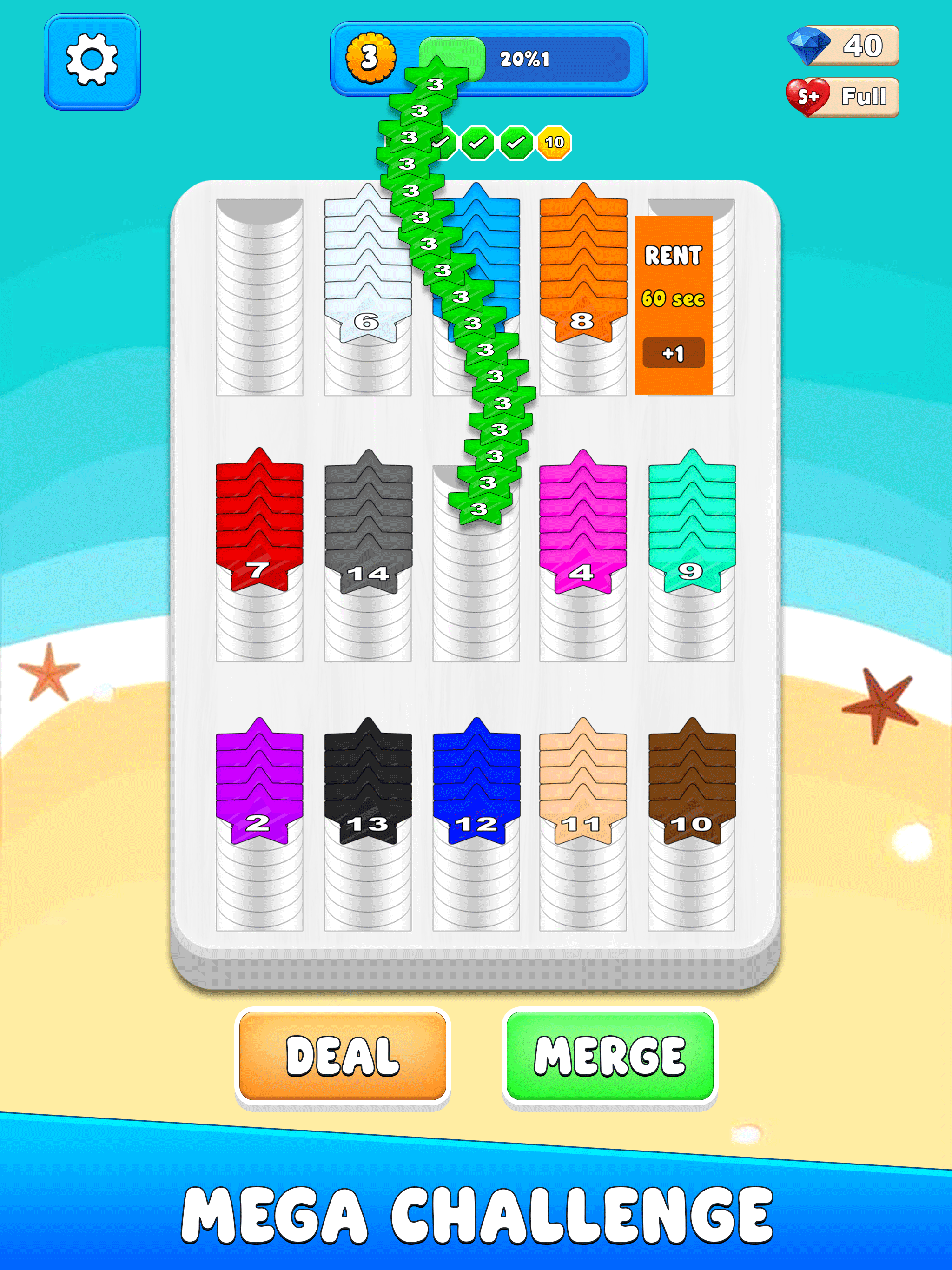 Stars Sort Merge Puzzle screenshot 5