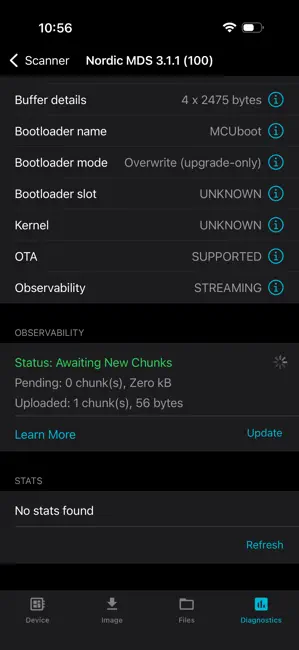 nRF Connect Device Manager iPhone screenshot 4