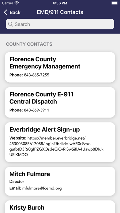 Florence County EMD/911 Screenshot