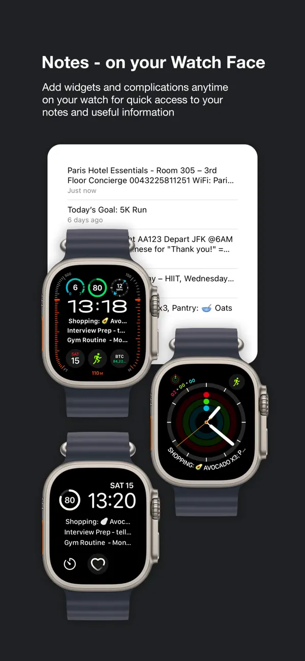 Screenshot #2 pour Smart Watch Notes Pro