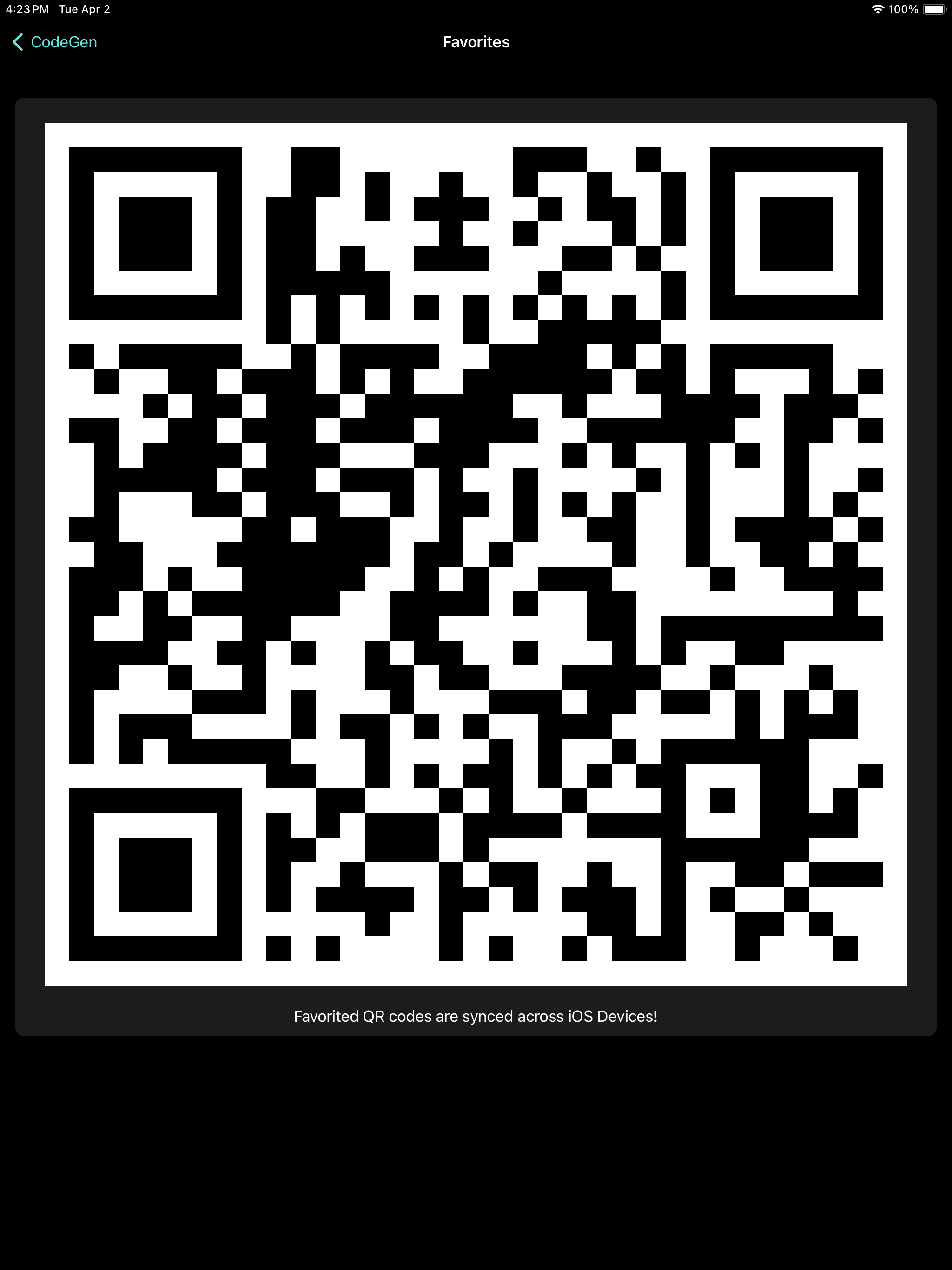 CodeGen - QR code generator