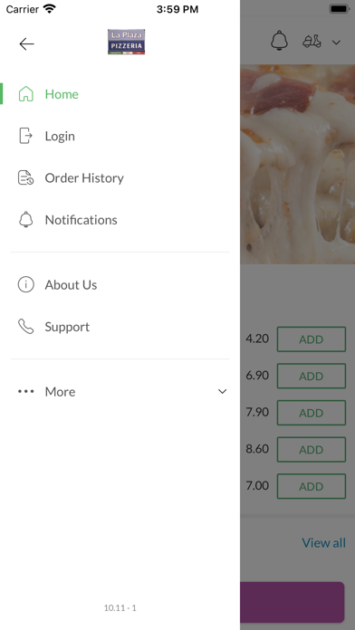La Plaza Pizzeria. Screenshot
