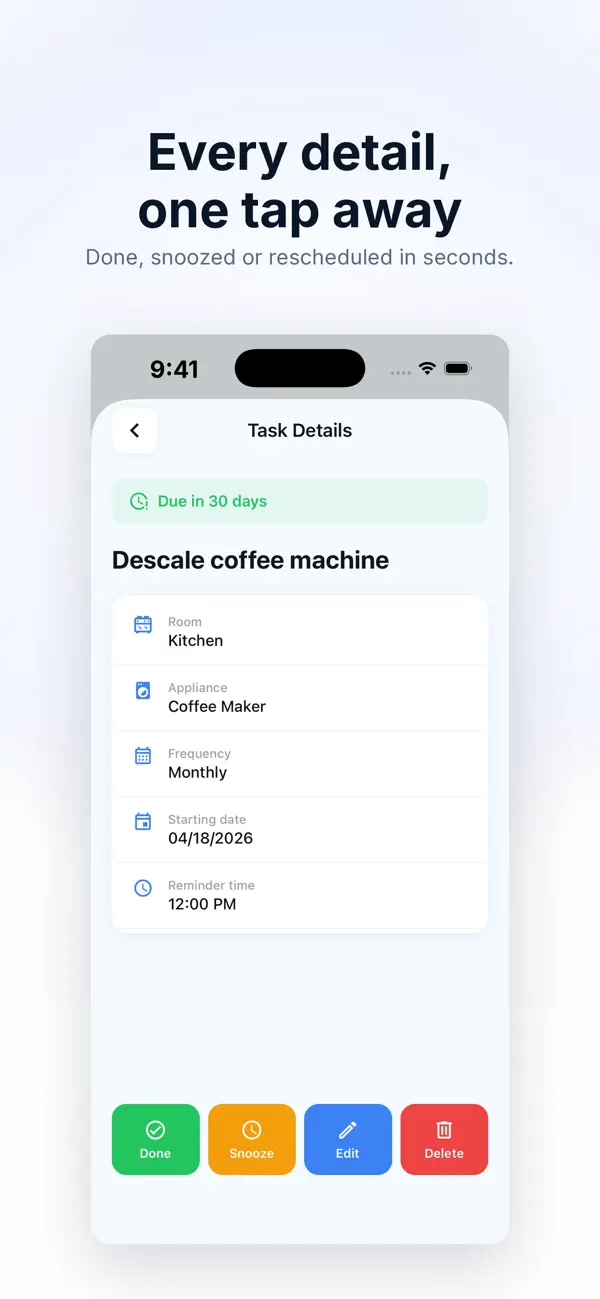 Screenshot #3 pour Upkeep Home App