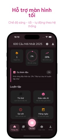 AI - Ôn Thi GPLX 600 Câu 2025 screenshot