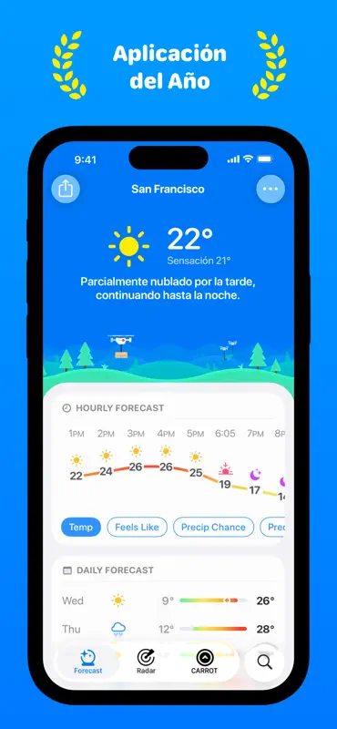 Clima CARROT: Alertas y Radar screenshot 1 of 7