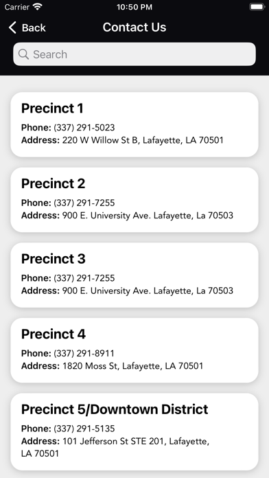 Lafayette Police Department LA Screenshot