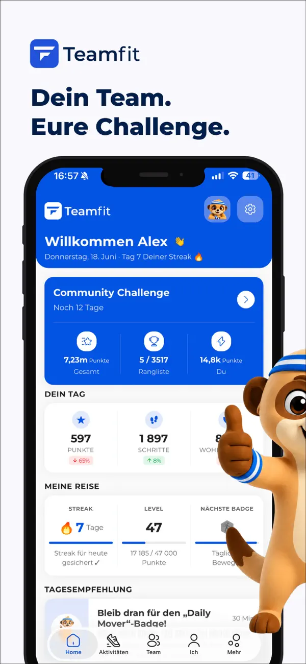 Screenshot #1 pour Teamfit - Training im Team
