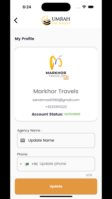 Ummrah Packages Agency App Screenshot