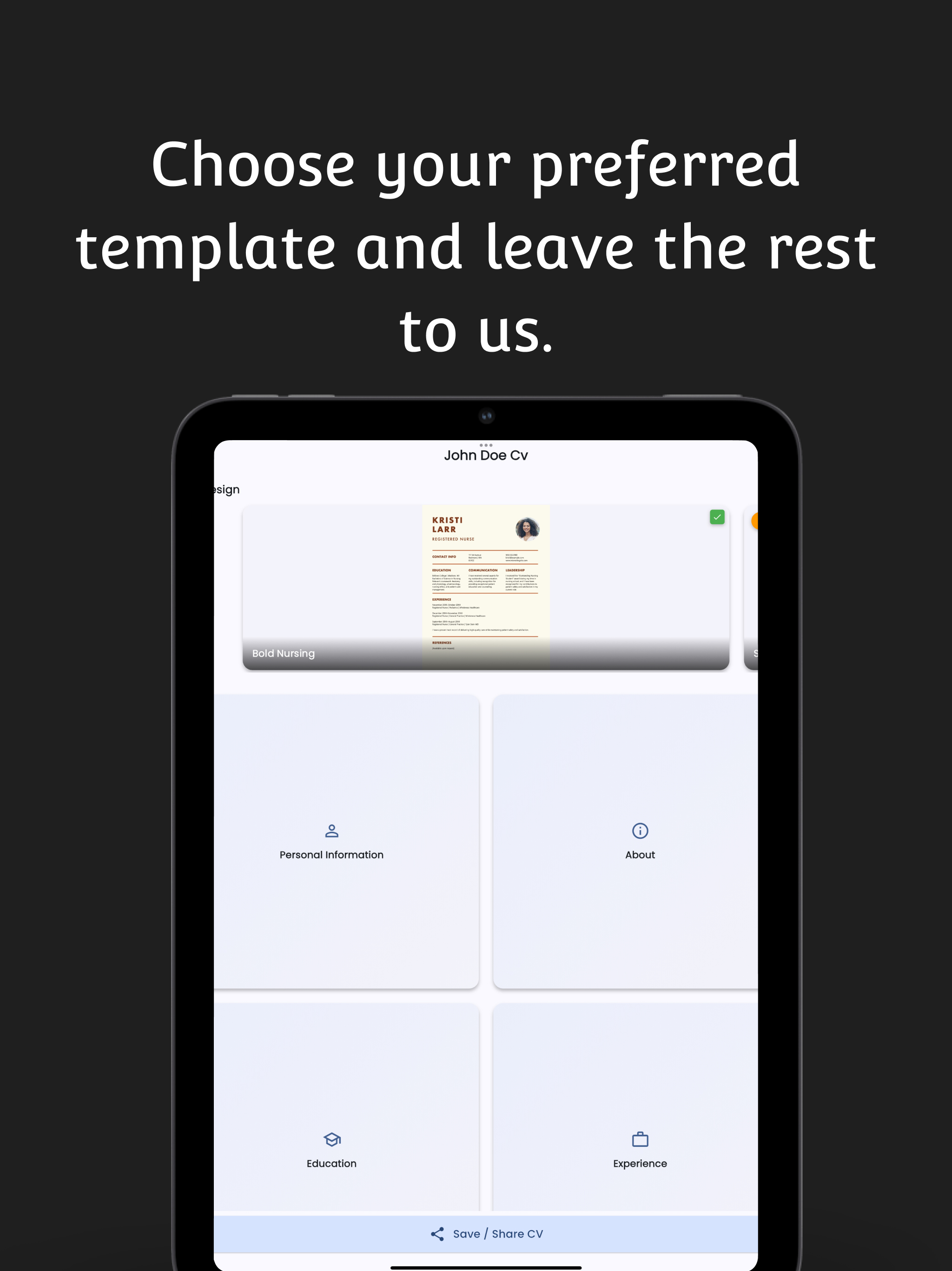 Resumify - Resume / CV Builder