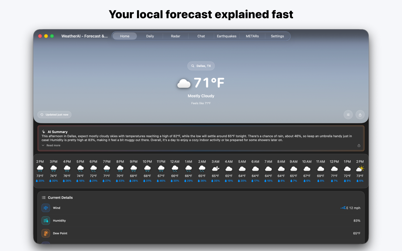 WeatherAI - Forecast & Radar