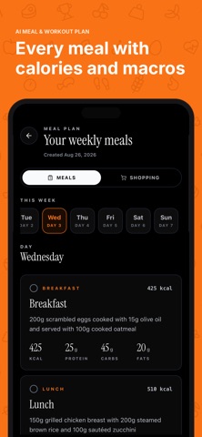 HEUMIN: AI Meal & Workout Plan Screenshot 2 of 5
