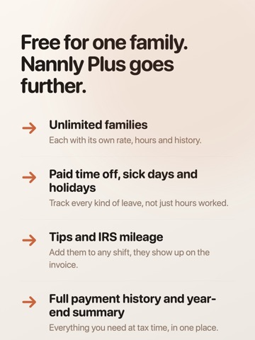 Nannly - Nanny Pay & Hours iPad screenshot