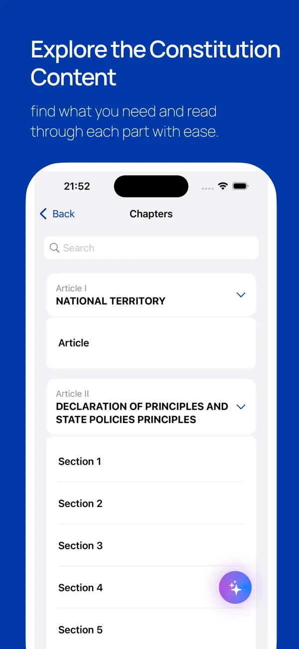 Screenshot #2 pour Philippines Constitution 1987