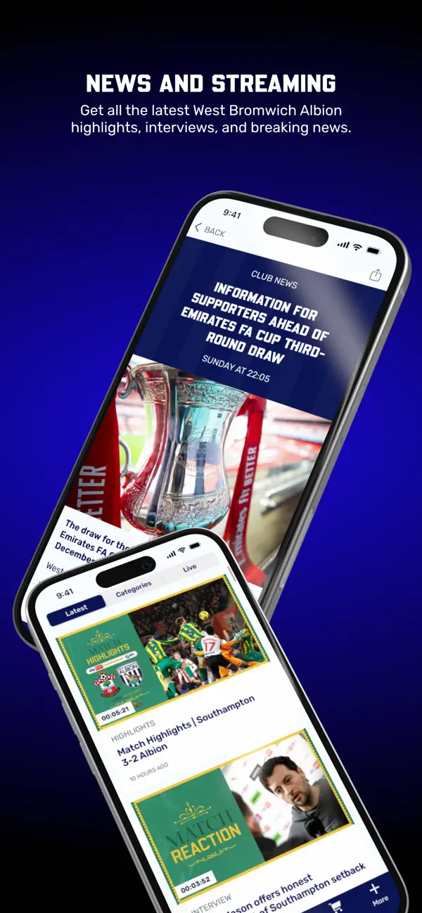 Screenshot #3 pour West Bromwich Albion
