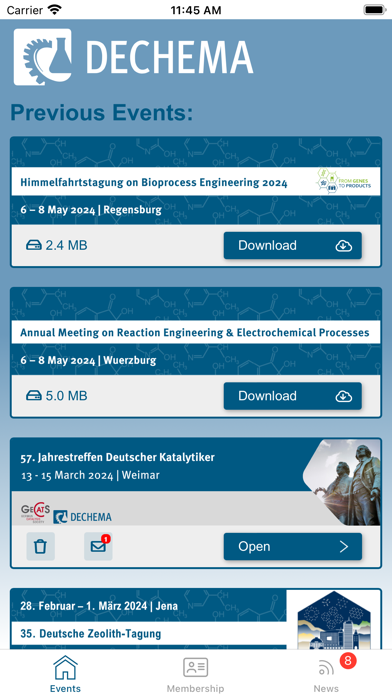 DECHEMA-App Screenshot