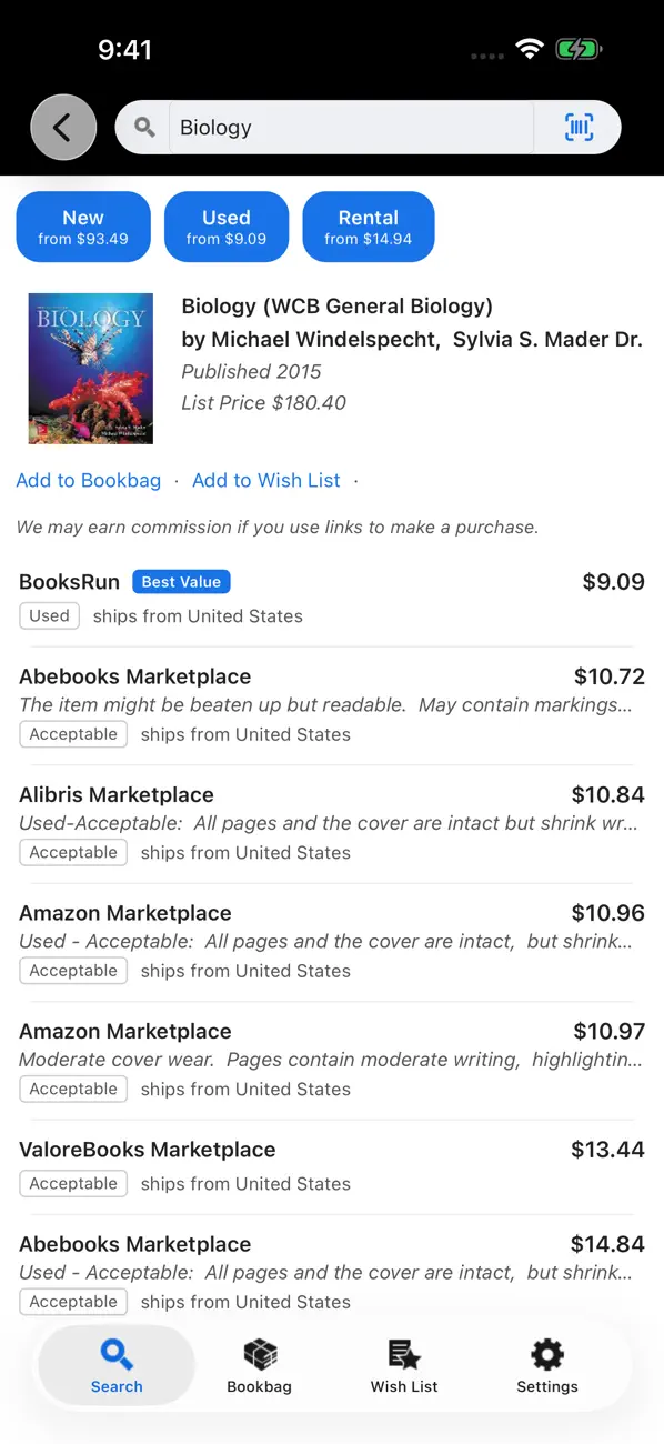 Screenshot #1 pour Get Textbooks: Compare Prices