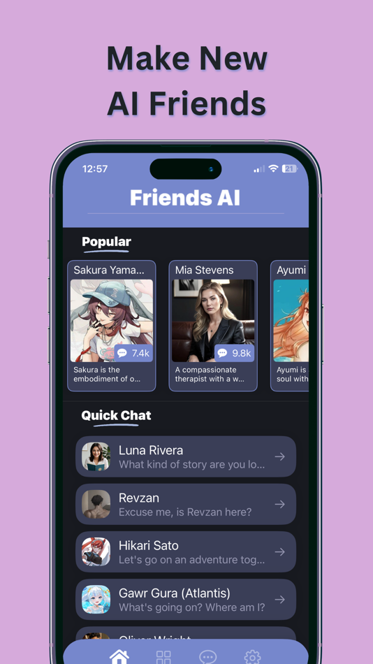 #1. FriendsAI: AI Character Chat (iOS) 由: Deepansh Jagga