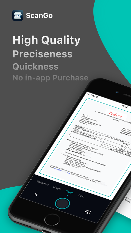 #1. ScanGo - PDF Document Scanner (iOS) 由: Beesoft Apps