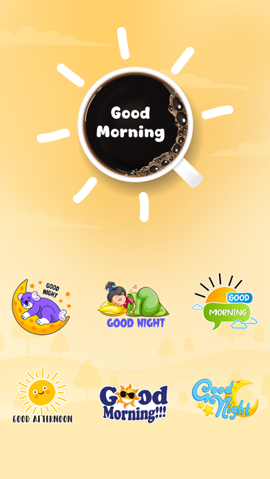 Screenshot #1 pour Good Morning & Night Stickers