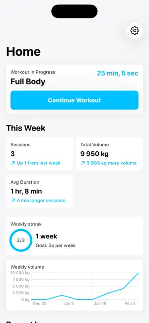 Mass: Workout Tracker screenshot 1