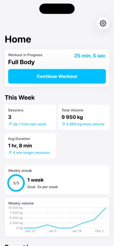 Mass: Workout Tracker Screenshot 1 of 5