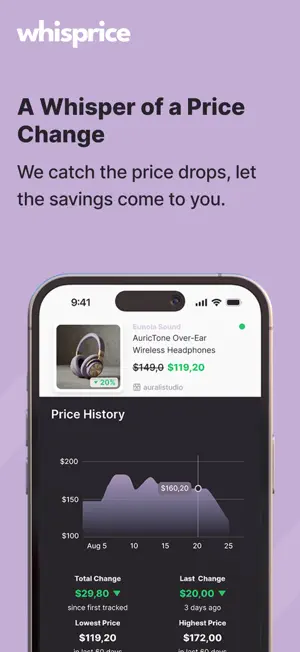 Whisprice: Smart Price Tracker screenshot 1