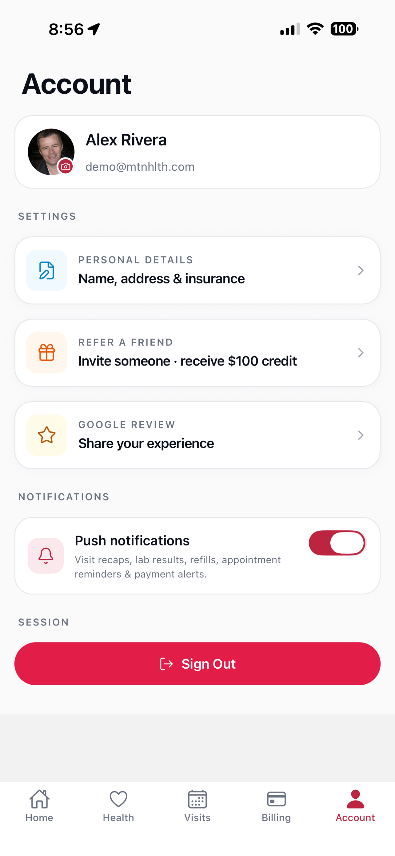 MTN HLTH screenshot 5