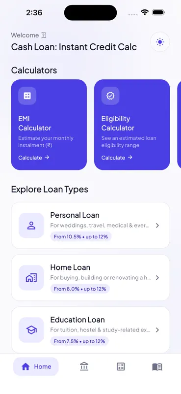 Cash Loan: Instant Credit Calc screenshot 1 of 10