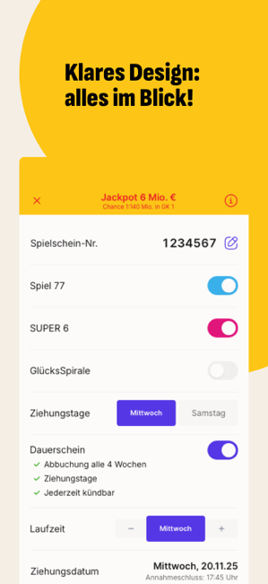 LOTTO & Eurojackpot spielen Screenshot