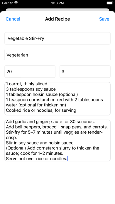 Cookbook Locker Screenshot