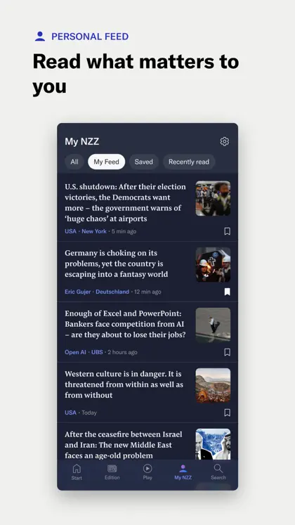 Screenshot 6 di 6 di NZZ News